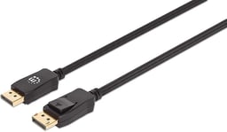 Cable DISPLAYPORT 8K V1.4 MANHATTAN 355568, 8K60HZ/1M/Color Negro