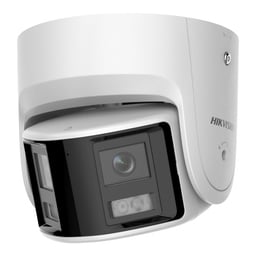 Cámara Turret IP Hikvision DS-2CD2346G2P-ISU/SL(C) 4MPX / Lente 2.8mm / Imagen Panorámica 180° / IR 30M / IP67 / Luz Intermitente / Alerta De Audio / Audio Bidireccional / AcuSense / WDR 120DB / MicroSD