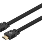 Cable HDMI 2.0 Plano de 3.0 Metros Manhattan 355629, de Alta Velocidad, 4K