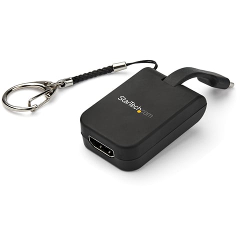 Adaptador Startech Portatil USB-C a HDMI, Tipo Llavero, Color Negro, CDP2HDFC