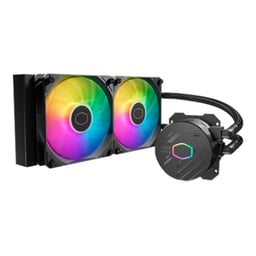 Enfriamiento Liquido Cooler Master Masterliquid Ml240L Core ARGB / Intel Y AMD / 2x120MM / 1750RPM / Negro / MLW-D24M-A18PS-R1