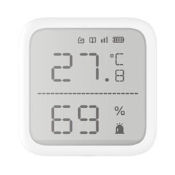 Detector de Temperatura y Humedad 2.7" Hikvision DS-PDTPH-E-WB (AX Pro) Inalambrico/Uso En Interior/Rango de Deteccion Desde -35°C Hasta 99°C