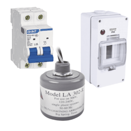 Kit de Centro de Carga para Corriente Alterna Epcom Powerline PL20ACA/Breaker de Hasta 400VCA/20A/con Supresor de Picos Transitorios
