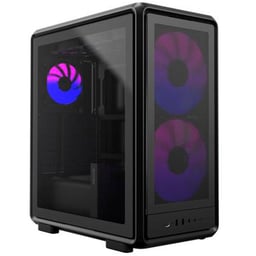 Gabinete Cooler Master Masterframe 500 Mesh ARGB / Media Torre / Con Ventana / Sin Fuente / USB 3.0 / 3 Ventiladores Instalados / Negro / Micro-ATX / MF500M-KHNN-S01