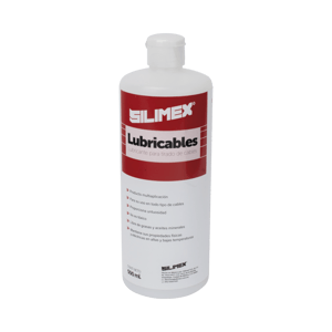 Lubricante dieléctrico Silimex Lubricables de 500 ml / Para jalado de cables / Fórmula de silicona / No conductor / Compatible con cables eléctricos, datos y fibra óptica