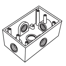 Caja Condulet FS De 3 / 4" RAWELT 01.01.0286 Con Cinco Bocas A Prueba De Intemperie