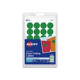Paquete C / 1008 Etiquetas Redondas Avery AVE-ETI-2105 De 1.9CM / Verde