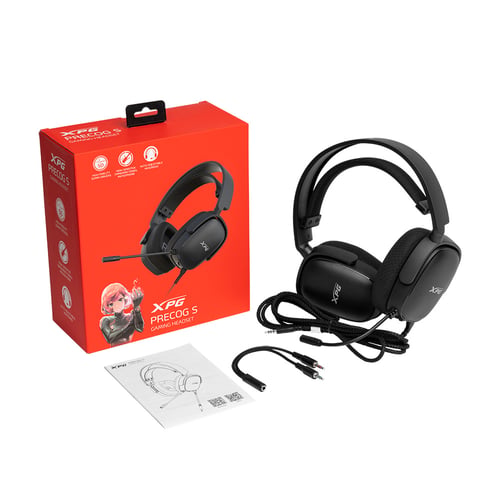 Diadema Adata XPG Gamer Precog Alambrica 1.3M 3.5MM Microfono Omnidirecional Negro, PRECOG S-BKCWW