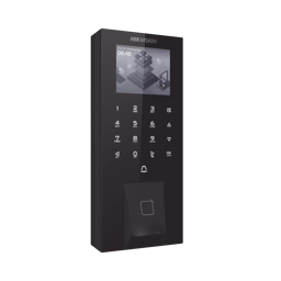 Kit de Control de Acceso Biométrico Hikvision DS-KAS807 / 5,000 Huellas + 5,000 Tarjetas / Pantalla LCD 2.4" / Wi-Fi / PoE / Cerradura Magnética 272 kg / Botón Touchless / IP65