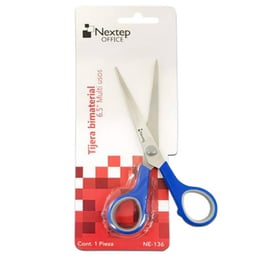 Tijera Nextep NE-136 De 6.5" / Multiusos / Bimaterial / Azul