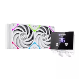 Enfriamiento Liquido Xyz Hydrotemp AIO 240 Para Intel Y AMD / ARGB / 2X120MM / 2500RPM / Blanco / X-WC-HYDROTEMP-240W