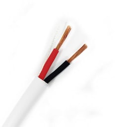 Bobina de 152 metros EPCOM EP-1202/500, cable de 12 AWG con 2 conductores, profesional de alta fidelidad, 100% cobre, libre de oxígeno, para uso interior, color blanco, ideal para aplicaciones de audio, control de acceso y automatización.