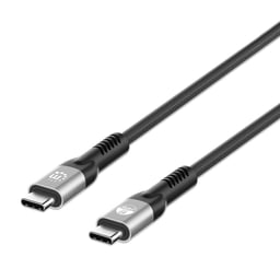 Cable USB-C a USB-C Manhattan 356374 Macho-Macho/1M/40 GBPS 240W/Color Negro