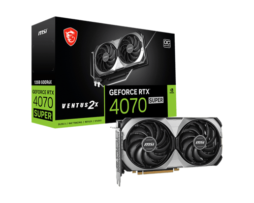Tarjeta de Video MSI NVIDIA Geforce RTX 4070 Super 12G Ventus 2X OC, 12GB 192-BIT GDDR6X, PCI Express X16 4.0