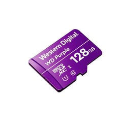 Memoria microSD de 128 GB WD WDD128G1P0C PURPLE, Especializada Para Videovigilancia