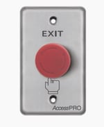 Boton de Paro de Emergencia ACCESSPRO APBSEMC Color Rojo/ Tipo Enclavado