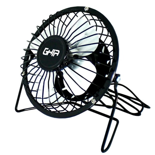 Mini Ventilador de Escritorio Ghia GAC-205 Metalico Negro USB