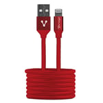 Cable APPLE Lightning USB De 1 Metro Rojo VORAGO CAB-119-RD