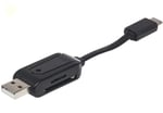 Mini Lector/ Grabador USB de Multi-Tarjetas Manhattan 102018 Alta Velocidad