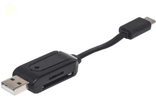 Mini Lector/ Grabador USB de Multi-Tarjetas Manhattan 102018 Alta Velocidad