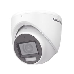 Camara TurboHD Hikvision DS-2CE76K0T-LMFS 5 MPX 3K/Lente 2.8 MM/Dual Light (30 MTS IR + 20 MTS Luz Blanca)/Exterior IP67/Microfono Integrado/DWDR/4 Tecnologias