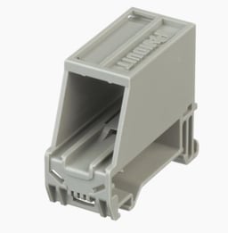 Adaptador de 1 Puerto para Conectores Tipo Mini-Com Panduit Montaje en Riel Din Estandar de 35MM Color Gris, CADIN1IG