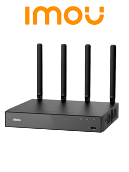 NVR 18 Canales Imou NVR-N118W-8A0E/Disco Duro de 3.5"/Hasta 16T/Microfono y Altavoz Integrados/Cuatro Antenas 2.4 G/5 G WI-FI 6/Aplicacion Imou HDMI/VGA/Emparejamiento Automatico