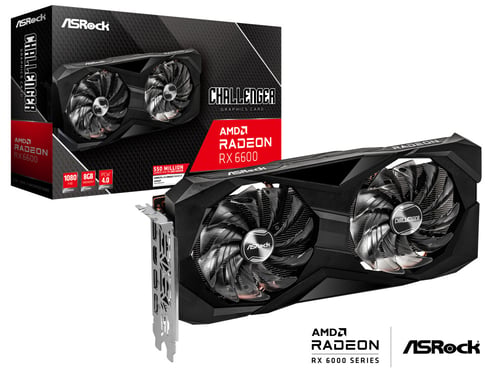 Tarjeta de Video Asrock AMD Radeon RX 6600 Challenger D 8GB, 128-BIT GDDR6, PCI EXPRESS 4.0, RX6600 CLD 8G