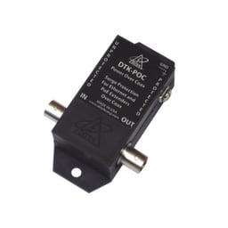 Protector Contra Descargas Ditek DTKPOC / Para Ethernet / Extensor POE / Alimentacion Sobre Cable Coaxial / BNC Hembra-BNC Hembra / Impedancia De 75 Ohms / 10-100MHZ