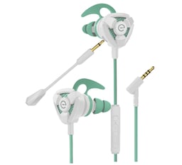 Audifonos Alambricos Gamer C/Microfono Easy Line EL-995708 Storm/3.5MM/1.2 Metros/Color Blanco-Verde