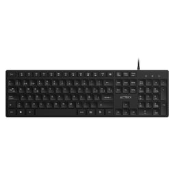 Teclado Alambrico Acteck Vantage Aero TA545/Español/Negro/AC-943475