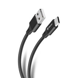 Cable USB-A a USB-C Steren USB-3956 de 1.9M/Negro