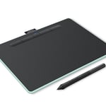 Tableta Digitalizadora Wacom Intuos 21.6X13.5CM Alambrico/ Inalambrico, USB/ Bluetooth, Negro/ Verde, CTL6100WLE0