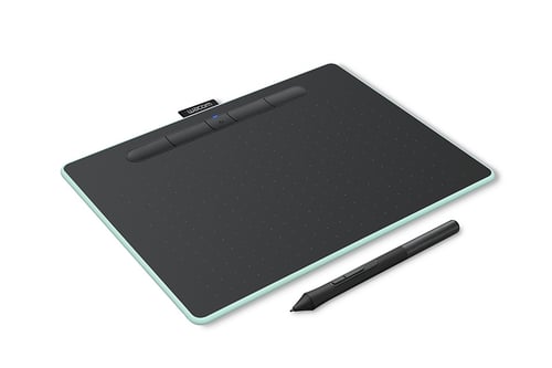 Tableta Digitalizadora Wacom Intuos 21.6X13.5CM Alambrico/ Inalambrico, USB/ Bluetooth, Negro/ Verde, CTL6100WLE0