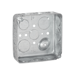 Caja Cuadrada 4 X 4" Raco HUB-192 Profundidad 1- 1/2"/11 Entradas de 1/2"/6 Entradas de 3/4"