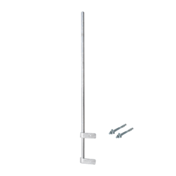 Mastil Liviano de Pared de Syscom Towers/1.5M/Con Cejas de Fijacion Soldadas/Incluye Taquetes/Plata/SMRP-150-CF