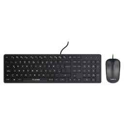 Kit Teclado y Mouse Optico Quaroni KAQ01 Alambrico Color Negro