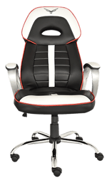 Silla Gamer Naceb NA-0910 Warhammer, Piel Sintetica, Ergonomica, Color Negro/ Blanco, Hasta 120KG