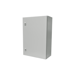Gabinete de acero IP66 para intemperie (50x70x25cm), placa trasera interior y compuerta inferior atornillable Precision PST-5070-25A