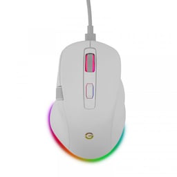 Mouse Inalámbrico Gamer Getttech GGM-RGBTR-01-WH Ergonómico / Ajustable / Óptico / 6400 DPI / Blanco