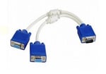 Cable Divisor VGA HD15 Macho a 2 Hembras VGA HD 15 de 20CM Gigatech CVGA1Y2-.20