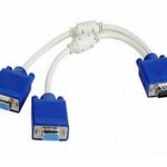 Cable Divisor VGA HD15 Macho a 2 Hembras VGA HD 15 de 20CM Gigatech CVGA1Y2-.20
