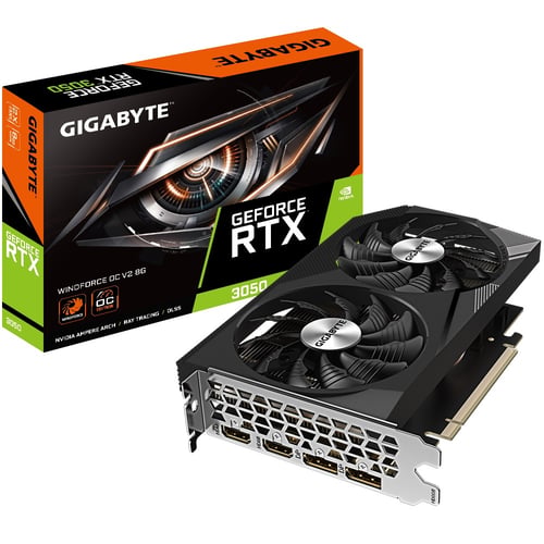 Tarjeta de Video Gigabyte Geforce RTX 3050 WindForce OC V2 8GB GDDR6 128 BIT/ PCI Express 4.0, GV-N3050WF2OCV2-8GD G10