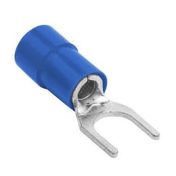 Paquete C/25 Piezas Terminal Tipo Horquilla Epcom Powerline RB1157-100 ( Espada ) Aislada / 16-14AWG / Azul /