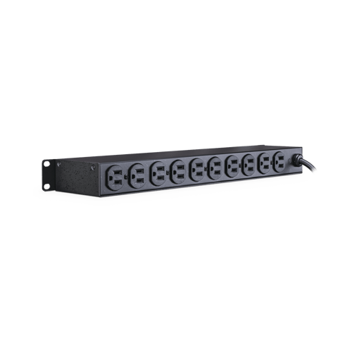 PDU Para Distribución de Energía Básico Con 10 Tomas NEMA 5-15R Traseras, 1U de Rack