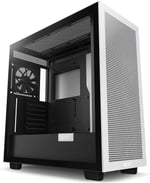 Gabinete NZXT H7 Flow MT Con Ventana, Midi-Tower, Mini-ITX/ Micro-ATX/ ATX/ EATX,/ Gamer/ 2 Ventiladores/ USB 3.0, Sin Fuente, Negro-Blanco, CM-H71FG-01