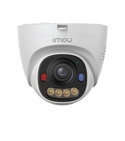Cámara Domo IP IMOU PS8EN 5MP IPC-PS8E-5V0 5MP/2.8 mm/Audio Bidireccional/Smart Color/Luz de Advertencia Roja y Azul/Para Exterior/25 m IR/Soporta MicroSD de Hasta 512GB/AOR Mode