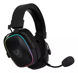 Diadema Audifonos C/Microfono INA/Alambricos BALAM RUSH AEON EXPERT HS1100/Bluetooth 5.4/USB/3.5MM/MIC Desmontable/Iluminación RGB/Color Negro/BR-938501