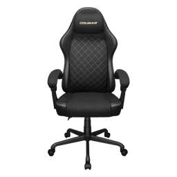 Silla Gamer COUGAR FUSION EX GOLD Ergonómica Tela Suede Negro-Dorado Hasta 120kg