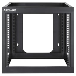 Rack Abierto de 19" Intellinet 716048 9U/Para Montaje En Pared/4 Postes/40 KG/Ensamblado/Color Negro